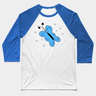 Blue butterfly. Summer illustration. Lightness, flight. Women's, children's design Baseball T-Shirt